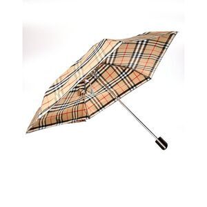 Burberry Check Folded Umbrella, Brown